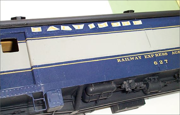 Silver/Blue N Budd Passenger 72' Baggage Car Baltimore & Ohio 1-41331 