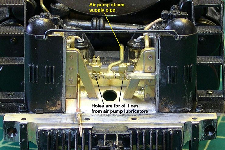 atsf santa fe 5001 2-10-4 air pump plumbing 8