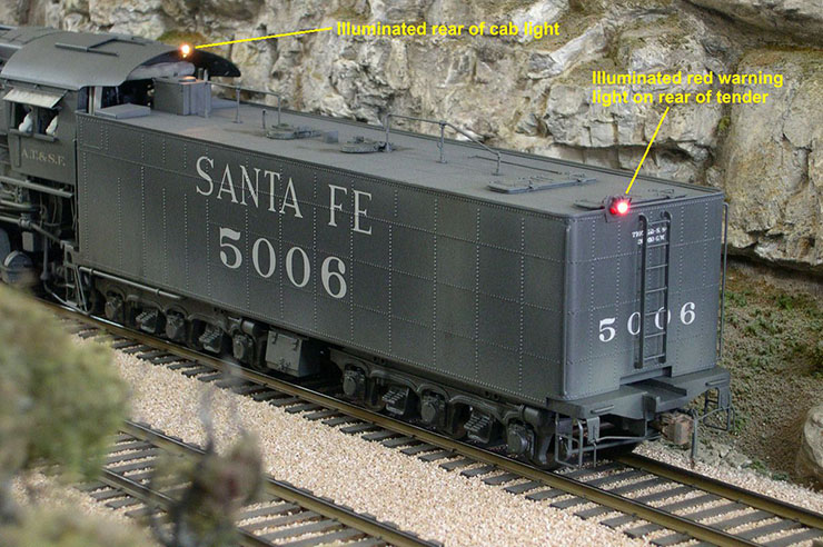 atsf santa fe 5001 2-10-4 lights